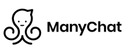 ManyChat Logotipo para artículos de productos de telecomunicación y servicios