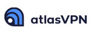 Atlas VPN Logotipo para artículos de productos de telecomunicación y servicios