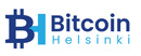 Bitcoin Helsinki Logotipo para artículos de compañías financieras y productos