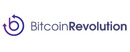 Bitcoin Revolution Logotipo para artículos de compañías financieras y productos