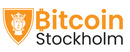 Bitcoin Stockholm Logotipo para artículos de compañías financieras y productos