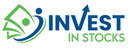 Invest In Stocks Logotipo para artículos de compañías financieras y productos