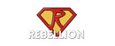 Rebellion Logotipo para artículos de compras online para Merchandising productos