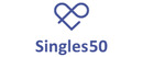Solteros 50 Logotipo para artículos de sitios web de citas y servicios