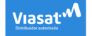 Viasat Logotipo para artículos de productos de telecomunicación y servicios