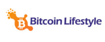 Bitcoin Lifestyle Logotipo para artículos de compañías financieras y productos