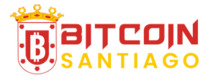 Bitcoin Santiago Logotipo para artículos de compañías financieras y productos