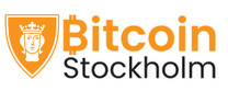 Bitcoin Stockholm Logotipo para artículos de compañías financieras y productos