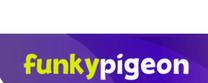 Funky Pigeon Logotipo para productos de Regalos Originales