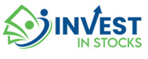 Invest In Stocks Logotipo para artículos de compañías financieras y productos