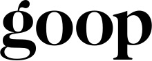Goop Logotipo para artículos de compras online productos