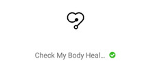 Check My Body Health Logotipo para artículos de dieta y productos buenos para la salud