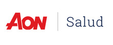 Aon salud Logotipo para artículos de compañías de seguros, paquetes y servicios
