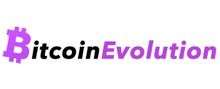 Bitcoin Evolution Logotipo para artículos de compañías financieras y productos