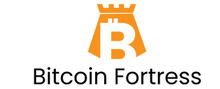 Bitcoin Fortress Logotipo para artículos de compañías financieras y productos