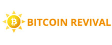 Bitcoin Revival Logotipo para artículos de compañías financieras y productos