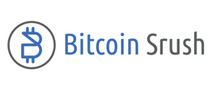 Bitcoin Srush Logotipo para artículos de compañías financieras y productos