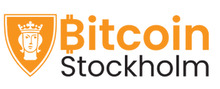 Bitcoin Stockholm Logotipo para artículos de compañías financieras y productos