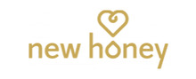 New Honey Logotipo para artículos de sitios web de citas y servicios