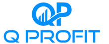 Q Profit Logotipo para artículos de compañías financieras y productos