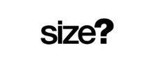 Size? Logotipo para artículos de compras online productos