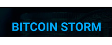 The Bitcoin Storm Logotipo para artículos de compañías financieras y productos