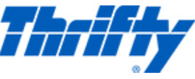 Thrifty Logotipo para artículos de alquileres de coches y otros servicios