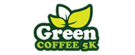 Green Coffee 5K Logotipo para artículos de dieta y productos buenos para la salud