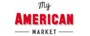 My American Market Logotipo para productos de comida y bebida